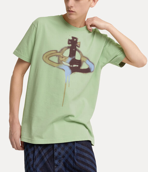 Vivienne Westwood Spray Orb Classic T-Shirt in PISTACHIO